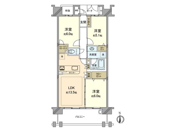 コスモシティ武蔵小杉 間取図(平面図)