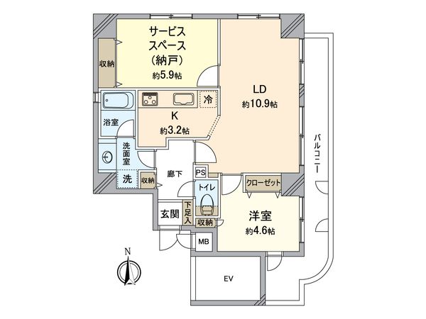 グランレーブ新丸子 間取図(平面図)