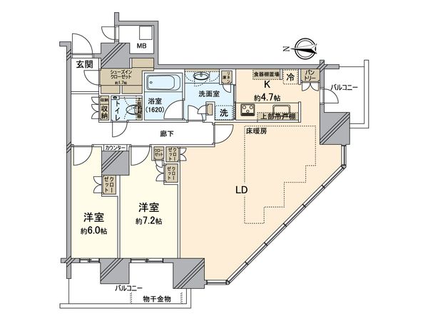 パークシティ武蔵小杉ミッドスカイタワー 間取図(平面図)