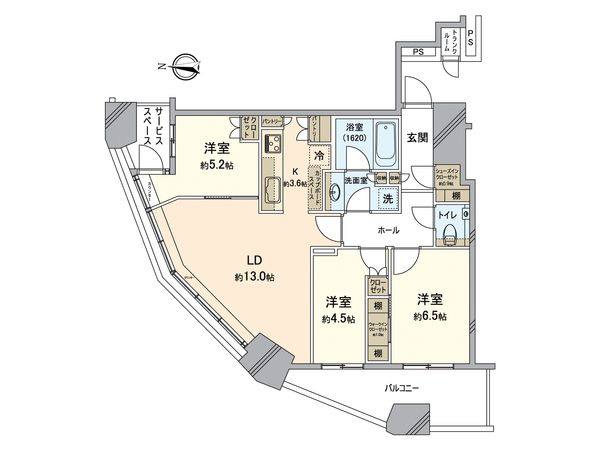 パークシティ武蔵小杉ザガーデンタワーズウエスト 間取図(平面図)