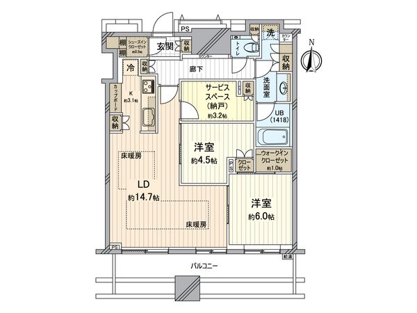 パークシティ武蔵小杉ザガーデンタワーズウエスト 間取図(平面図)