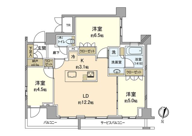 クレヴィア小杉御殿町 間取図