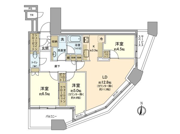 パークシティ武蔵小杉ザガーデンタワーズウエスト 間取図(平面図) パークシティ武蔵小杉ザガーデンタワーズウエスト 間取図(平面図)