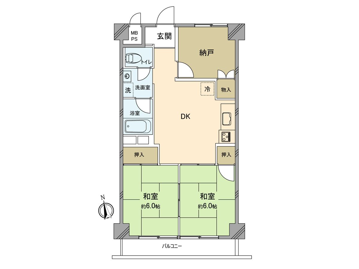 武蔵小杉ハイツ 間取図(平面図) 間取図(平面図)