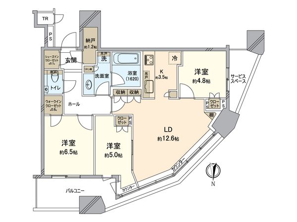 パークシティ武蔵小杉ザガーデンタワーズウエスト 間取図(平面図)
