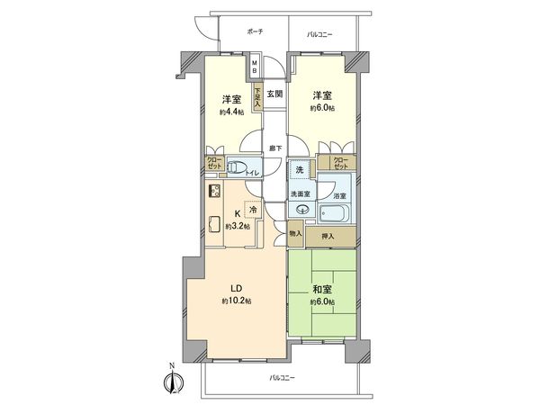 新丸子パークホームズ 間取図(平面図)