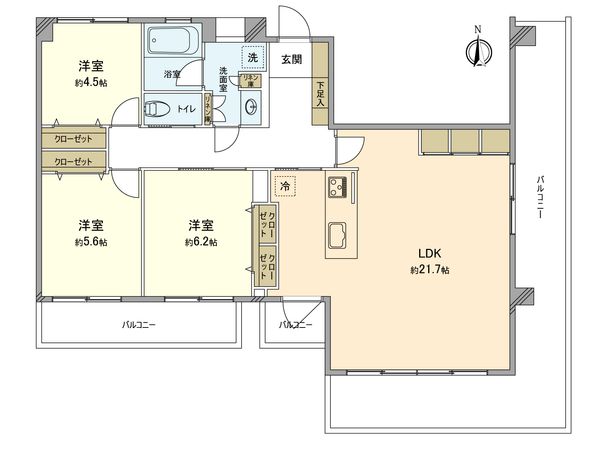 サニーウェル小杉 間取図(平面図)