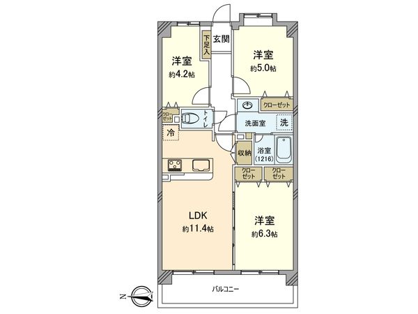 リベール武蔵中原 間取図(平面図) リベール武蔵中原 間取図(平面図)