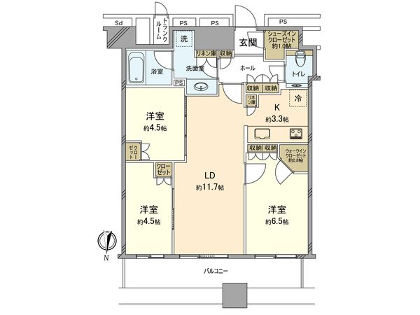 パークシティ武蔵小杉ザガーデンタワーズウエスト 間取図(平面図)
