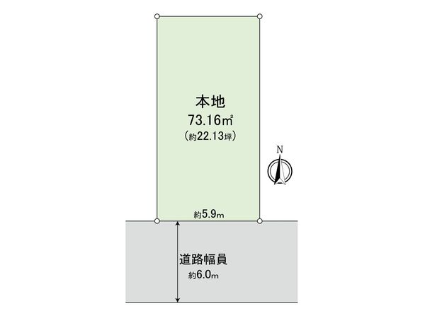 川崎区旭町2丁目 古家付き土地 区画図 川崎区旭町2丁目 古家付き土地 区画図