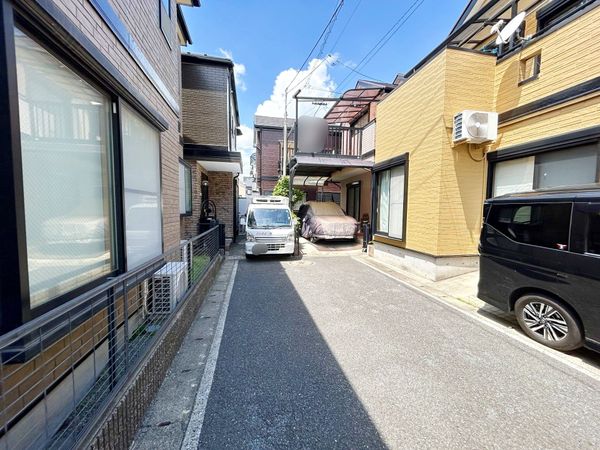 幸区柳町土地 前面道路含む外観