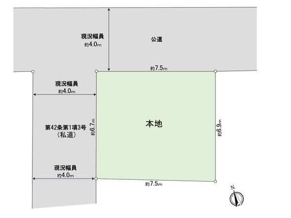 川崎区大島5丁目土地 区画図 川崎区大島5丁目土地 区画図