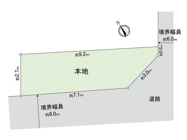 川崎区堀之内町 古家付土地 区画図 川崎区堀之内町 古家付土地 区画図