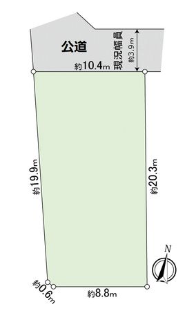 川崎区京町3丁目(古家付き土地) 区画図