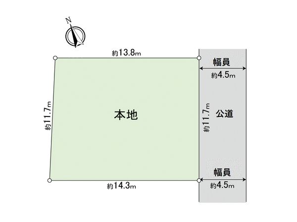 西区浅間町3丁目土地 区画図