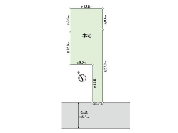 川崎区桜本2丁目(古家付き土地) 区画図 川崎区桜本2丁目(古家付き土地) 区画図