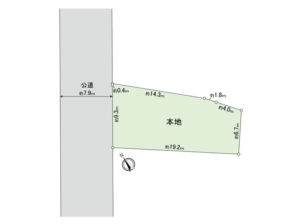 川崎区渡田1丁目 古家付き土地 区画図 川崎区渡田1丁目 古家付き土地 区画図