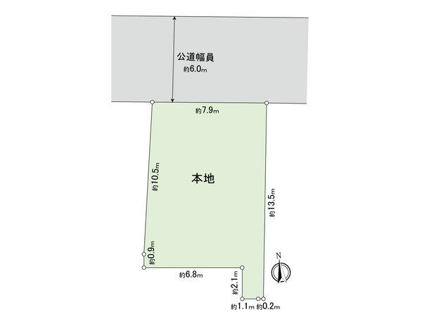 川崎区大島2丁目(古家付土地) 区画図