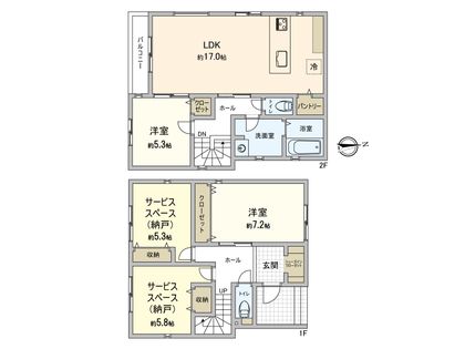 川崎区大島2丁目新築戸建 間取図(平面図)