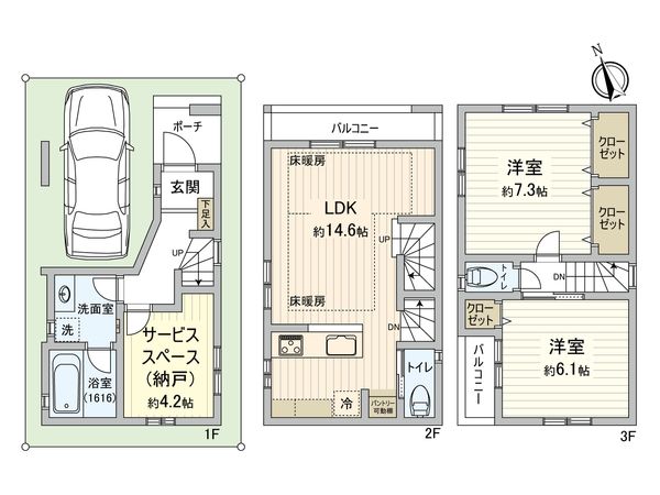 鶴見区矢向6丁目新築戸建 間取図(平面図)