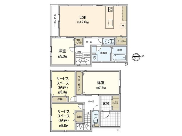川崎区大島2丁目新築戸建 間取図(平面図)