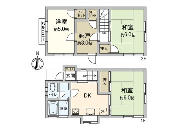 幸区南加瀬4丁目(戸建) 間取図(平面図) 間取図(平面図)