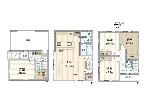 川崎区池上新町2丁目(新築戸建)4号棟 間取図(平面図)