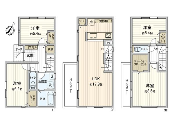 鶴見区寛政町(新築戸建) 間取図(平面図)