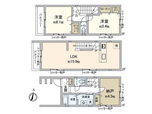 川崎区藤崎4丁目(新築戸建)B号棟 間取図(平面図) 川崎区藤崎4丁目(新築戸建)B号棟 間取図(平面図)