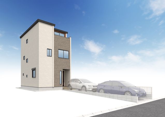 川崎区京町1丁目(新築戸建3号棟) 外観パース図 川崎区京町1丁目(新築戸建3号棟) 外観パース図