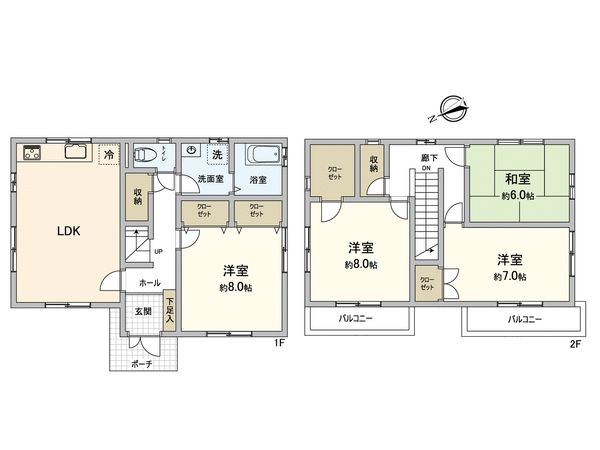幸区紺屋町戸建 間取図(平面図) 幸区紺屋町戸建 間取図(平面図)