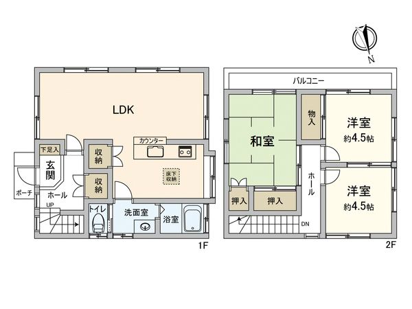 横須賀市長沢1丁目(戸建) 間取図(平面図) 横須賀市長沢1丁目(戸建) 間取図(平面図)