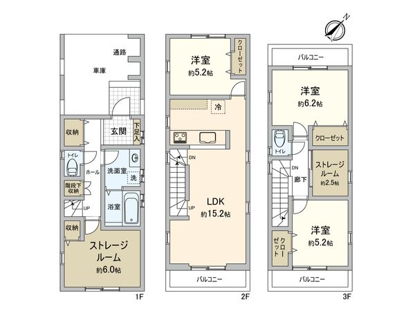 幸区戸手4丁目(新築戸建4号棟) 間取図(平面図) 幸区戸手4丁目(新築戸建4号棟) 間取図(平面図)