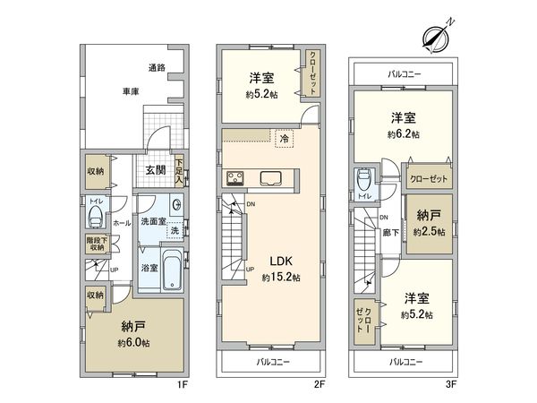 幸区戸手4丁目(新築戸建4号棟) 間取図(平面図) 幸区戸手4丁目(新築戸建4号棟) 間取図(平面図)