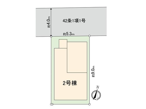 川崎区中瀬2丁目 新築戸建2号棟 区画図 川崎区中瀬2丁目 新築戸建2号棟 区画図