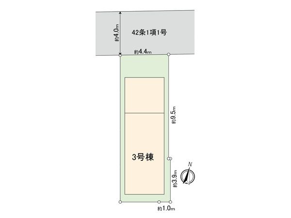 川崎区中瀬2丁目 新築戸建3号棟 区画図 川崎区中瀬2丁目 新築戸建3号棟 区画図