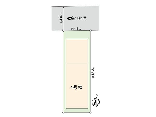 川崎区中瀬2丁目 新築戸建4号棟 区画図 川崎区中瀬2丁目 新築戸建4号棟 区画図