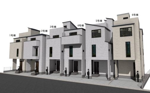 川崎区中瀬2丁目 新築戸建6号棟 外観パース図