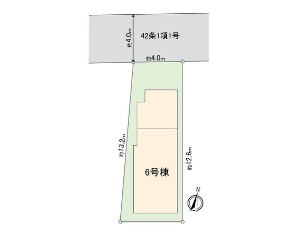 川崎区中瀬2丁目 新築戸建6号棟 区画図 川崎区中瀬2丁目 新築戸建6号棟 区画図