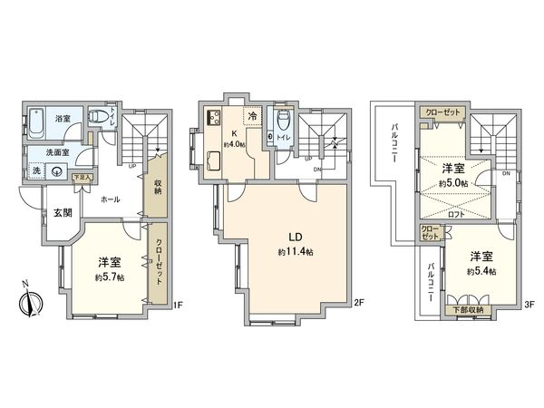 幸区古市場(戸建) 間取図(平面図) 間取図(平面図)