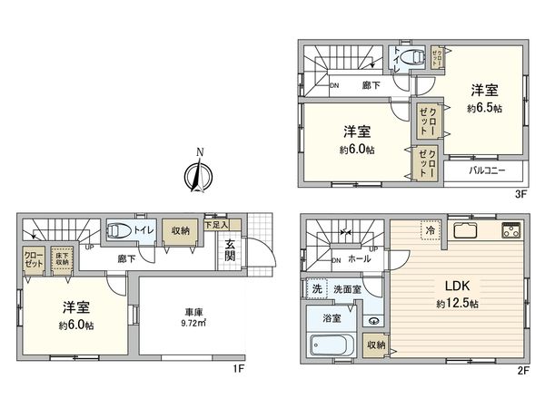 川崎区浅田4丁目戸建 間取図(平面図) 川崎区浅田4丁目戸建 間取図(平面図)