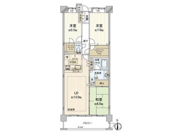 クレストグランディオ横浜 ブライトコート 間取図(平面図) クレストグランディオ横浜 ブライトコート 間取図(平面図)