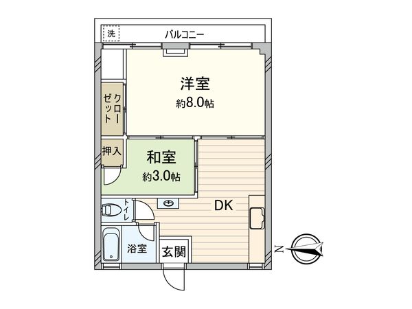 マンション大島 間取図(平面図) マンション大島 間取図(平面図)