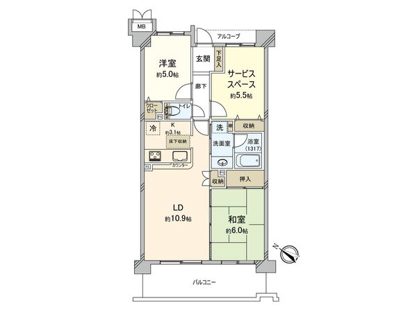 エンゼルパークサイド川崎 間取図(平面図)