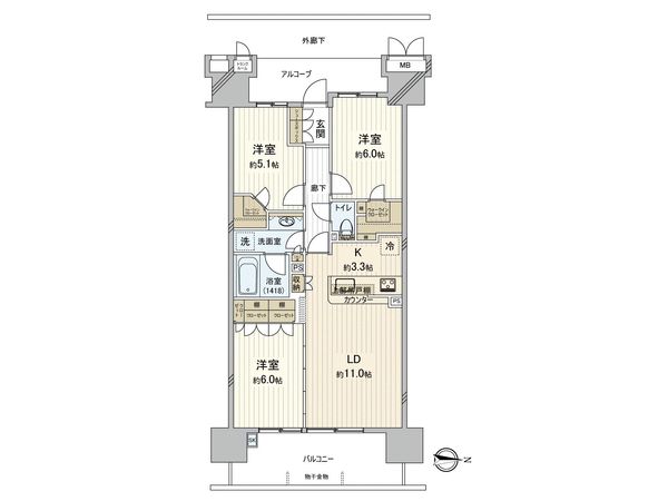 フォレシアム コンフォートタワー 間取図(平面図)