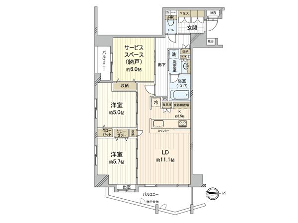 エグゼプリュート大師駅前 間取図(平面図)