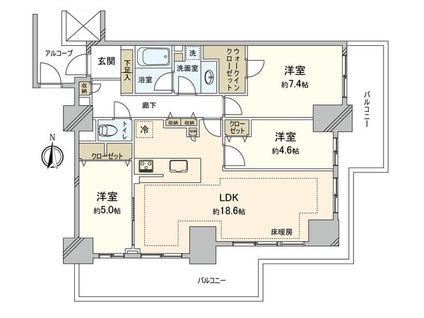 Brillia Tower KAWASAKI 間取図(平面図) 間取図(平面図)
