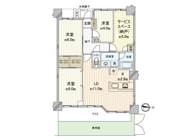 ナイスロイヤルテラス白楽 間取図(平面図)