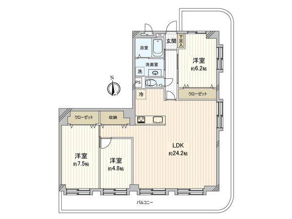 川崎大師第2スカイハイツ 間取図(平面図)