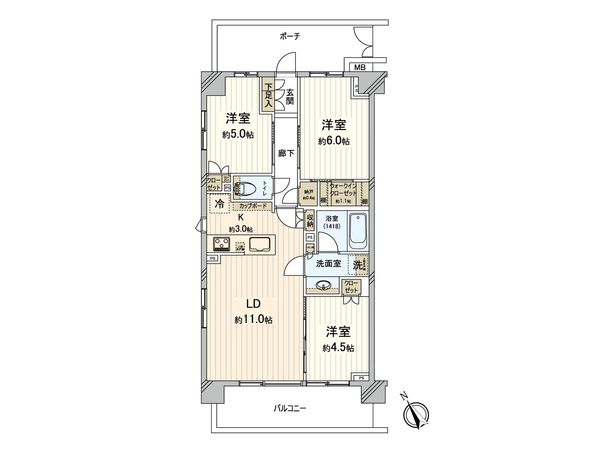 クレストレジデンス川崎神明町 間取図(平面図)